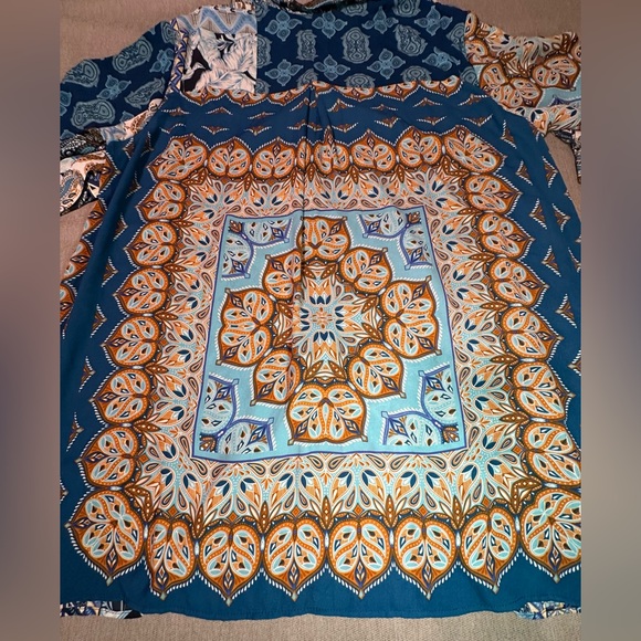 Rose + Olive 3/4 sleeve button down top SIZE 2X - Picture 6 of 7